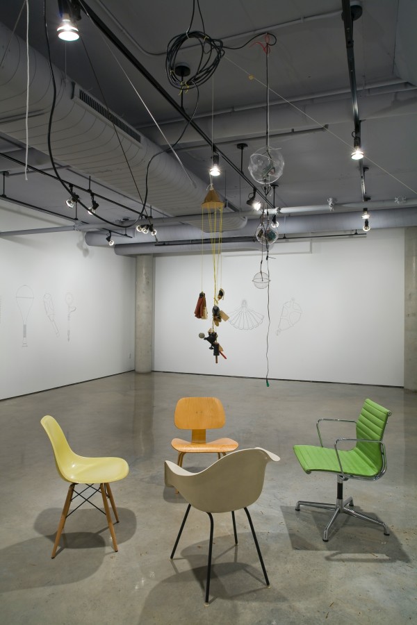 <span class='caption-artist'>Bill Burns</span>, <span class='caption-title'>Bird Radio and the Eames Chair Lounge</span>, <span class='caption-year'>2007</span>, <span class='caption-medium'>Installation view</span>