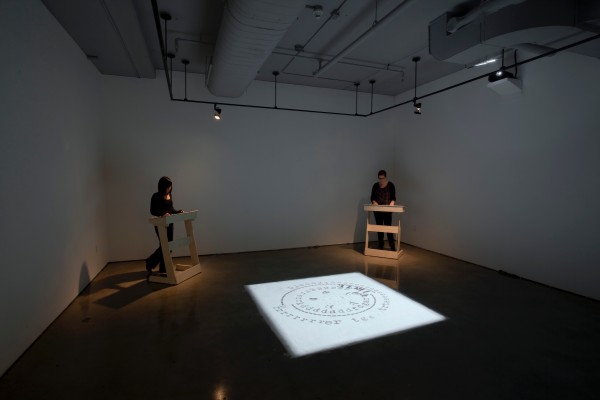 <span class='caption-artist'>Ellen Moffat</span>, <span class='caption-title'>twicescore</span>, <span class='caption-year'>2008</span>, <span class='caption-medium'>Installation view</span>