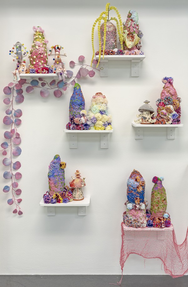 Hea R. Kim, detail, Sugary Islands, 2023. Mixed media (ceramics, fibres, papier-mâché, food items, etc.) Courtesy of the artist.