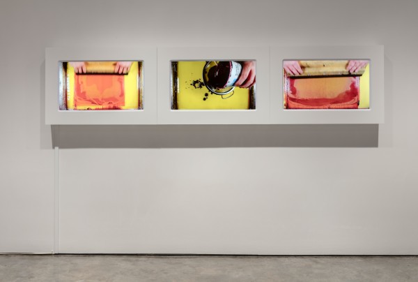 <span class='caption-artist'>Lisa Myers</span>, <span class='caption-title'>straining and absorbing 2 - 4</span>, <span class='caption-year'>2015</span>, <span class='caption-medium'>Installation view</span>