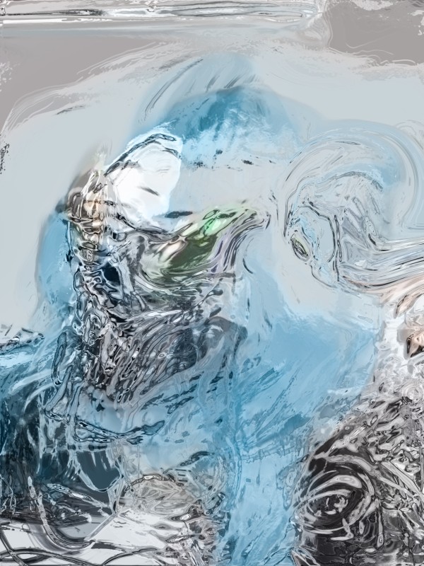 Jay Zhehan Zhou, detail, Unconsciousness, 2023, digital paintings on matte paper