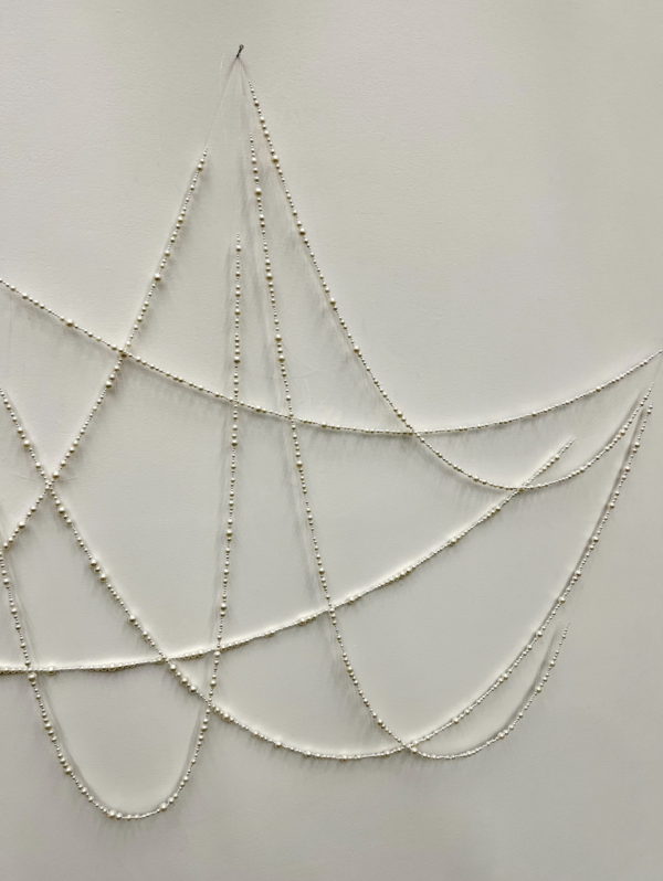 Arthur Cui, detail, Abyssal Threads, 2023, pearls